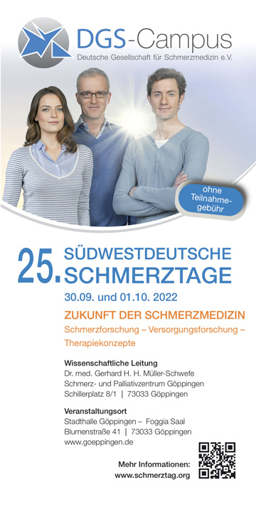 25. Südwestdeutsche Schmerztage